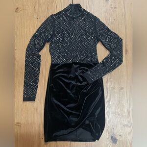 Elegant Black Velvet Dress